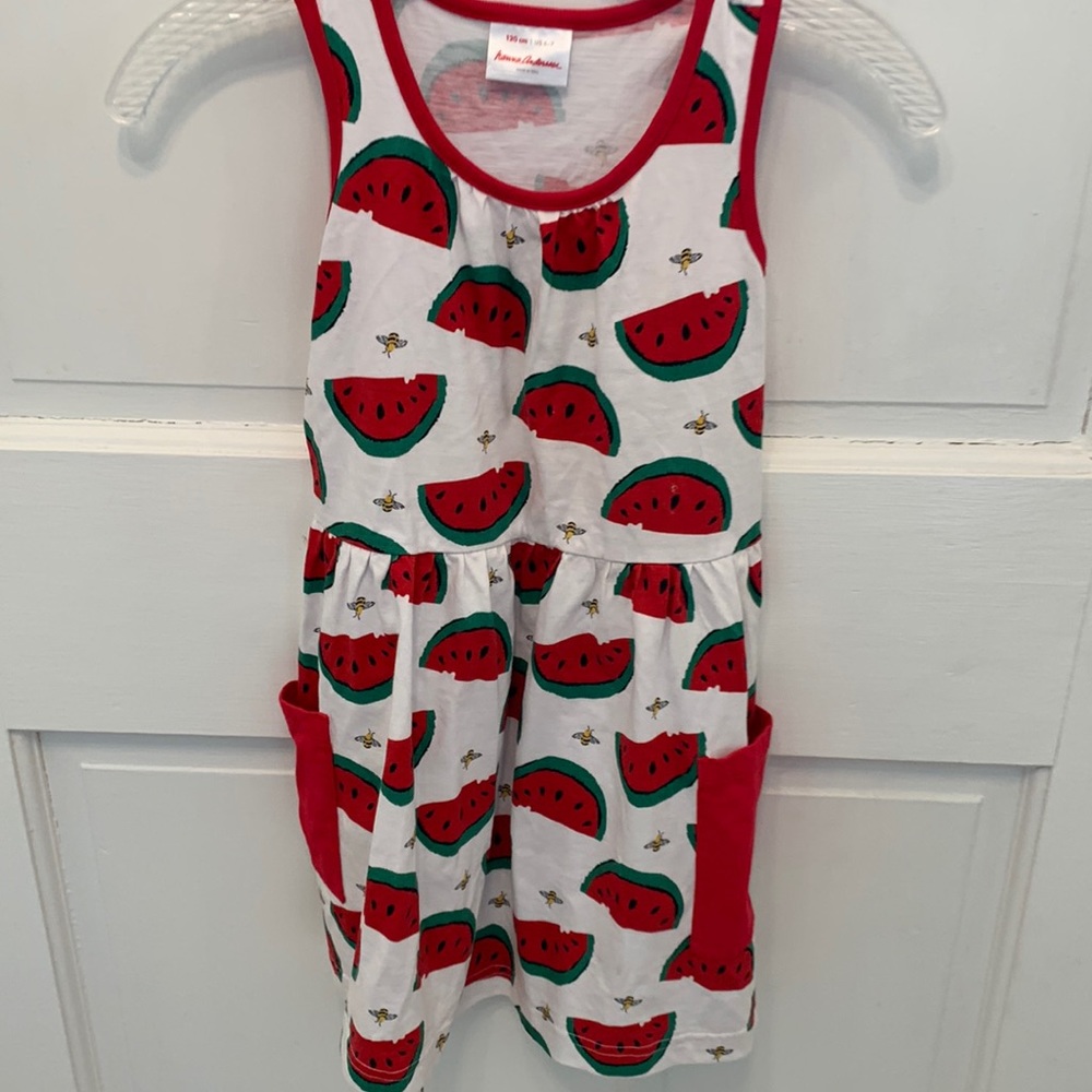 Hanna Andersson Summer Watermelon Dress with pockets
